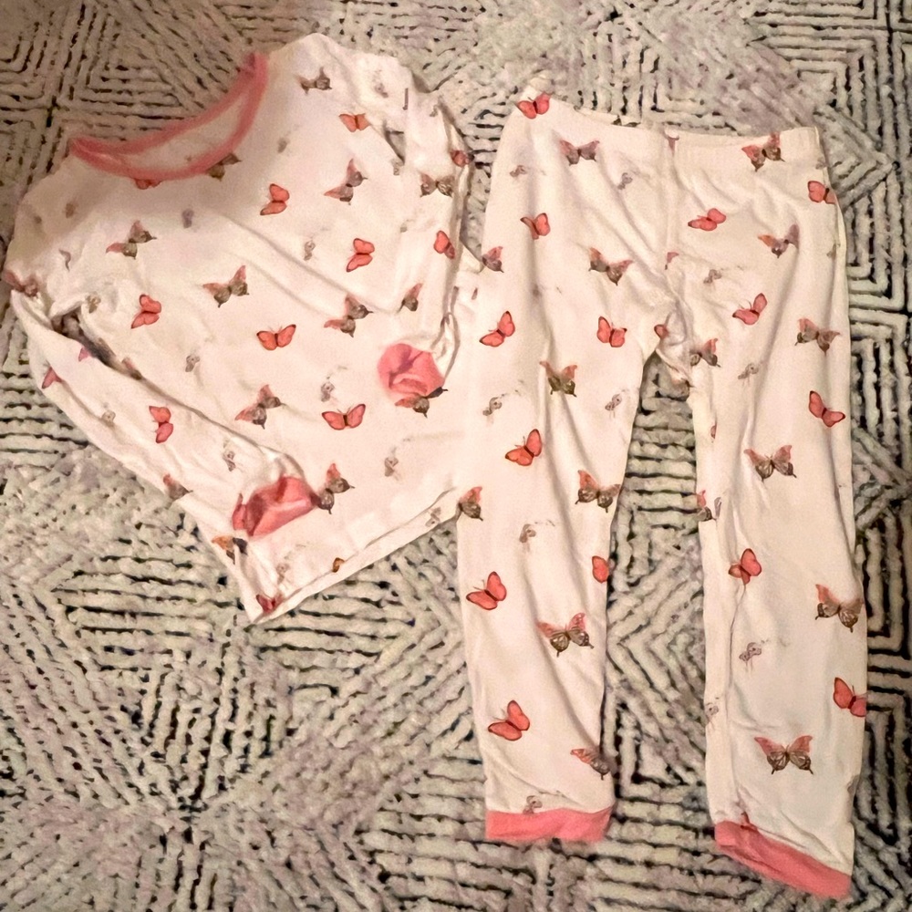 Butterfly Print Kids Pajamas